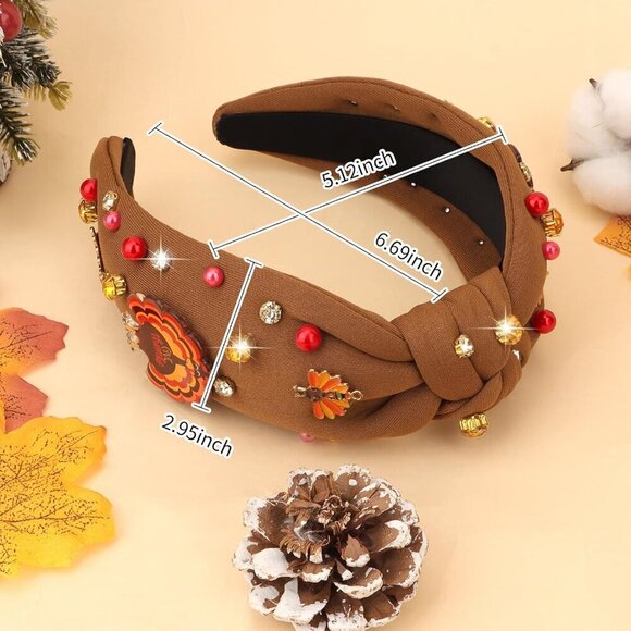 Thanksgiving Headband Women Turkey Fall Hair Accessory Festive Holiday main image 6